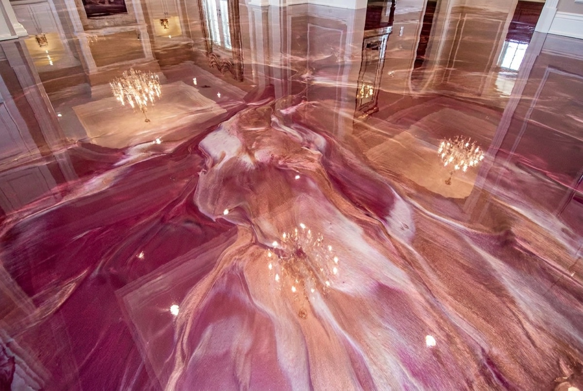 Metallic epoxy floor
